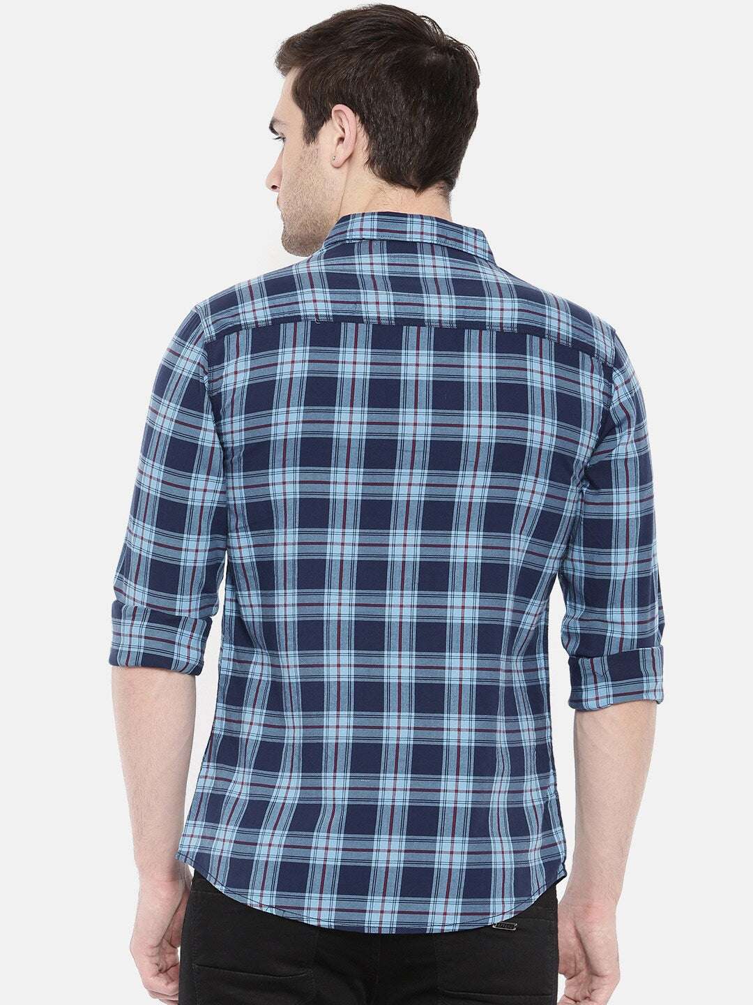 Shop Men Casual Checked Shirt Online.