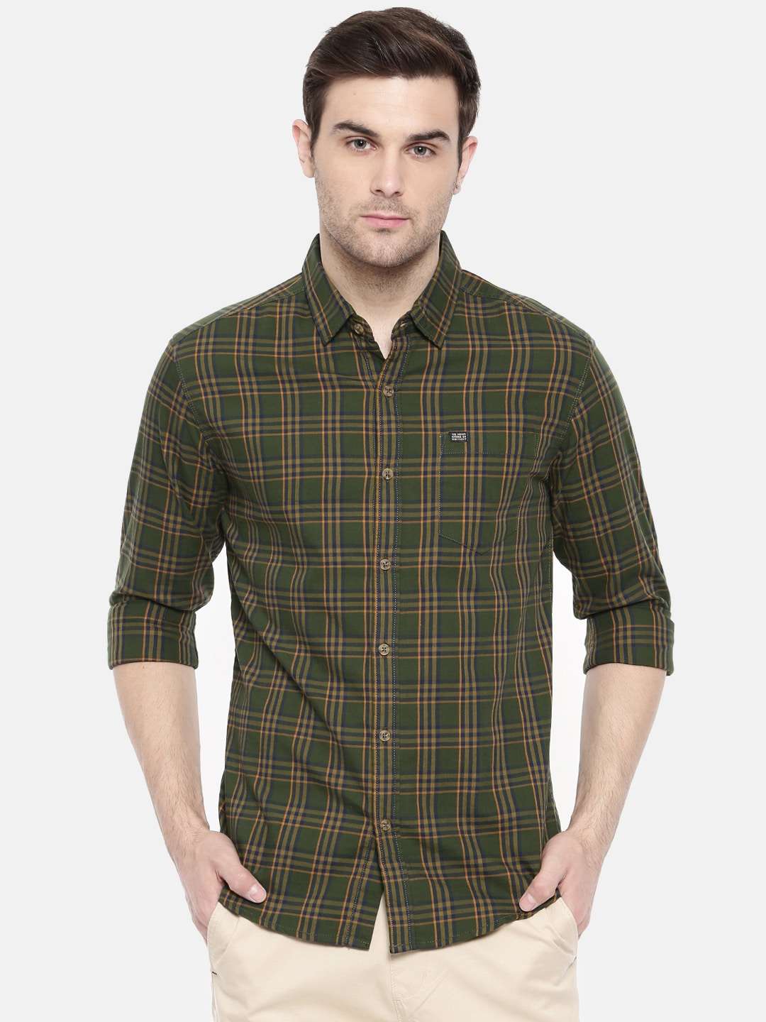 Shop Men Casual Checked Shirt Online.