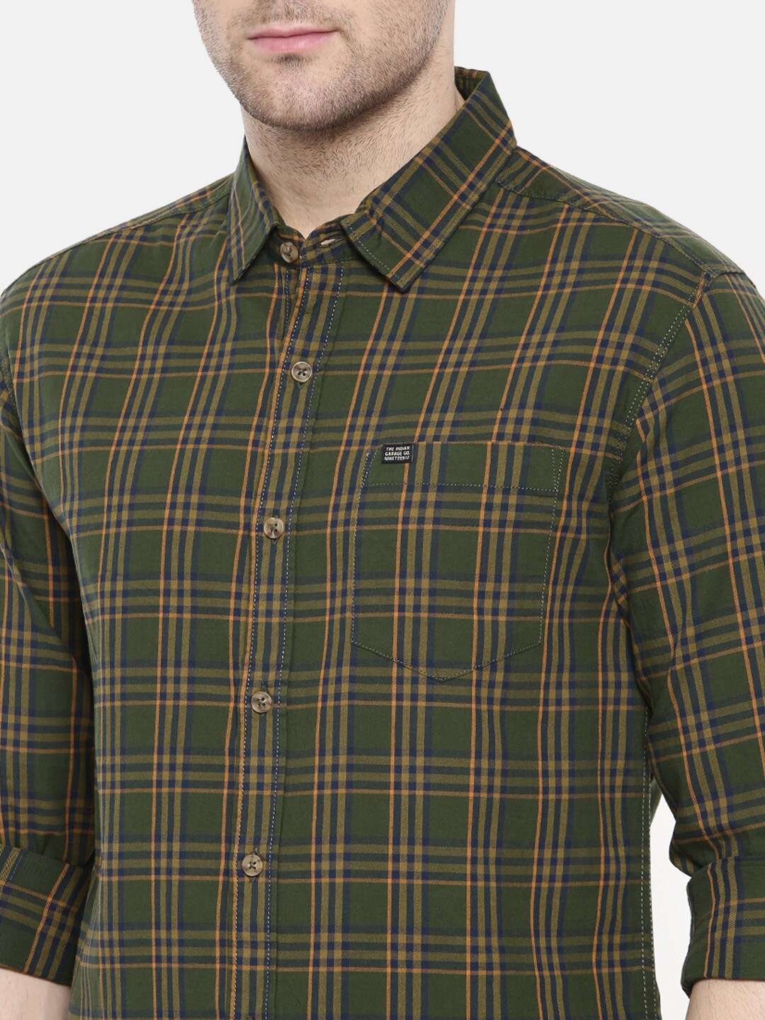 Shop Men Casual Checked Shirt Online.