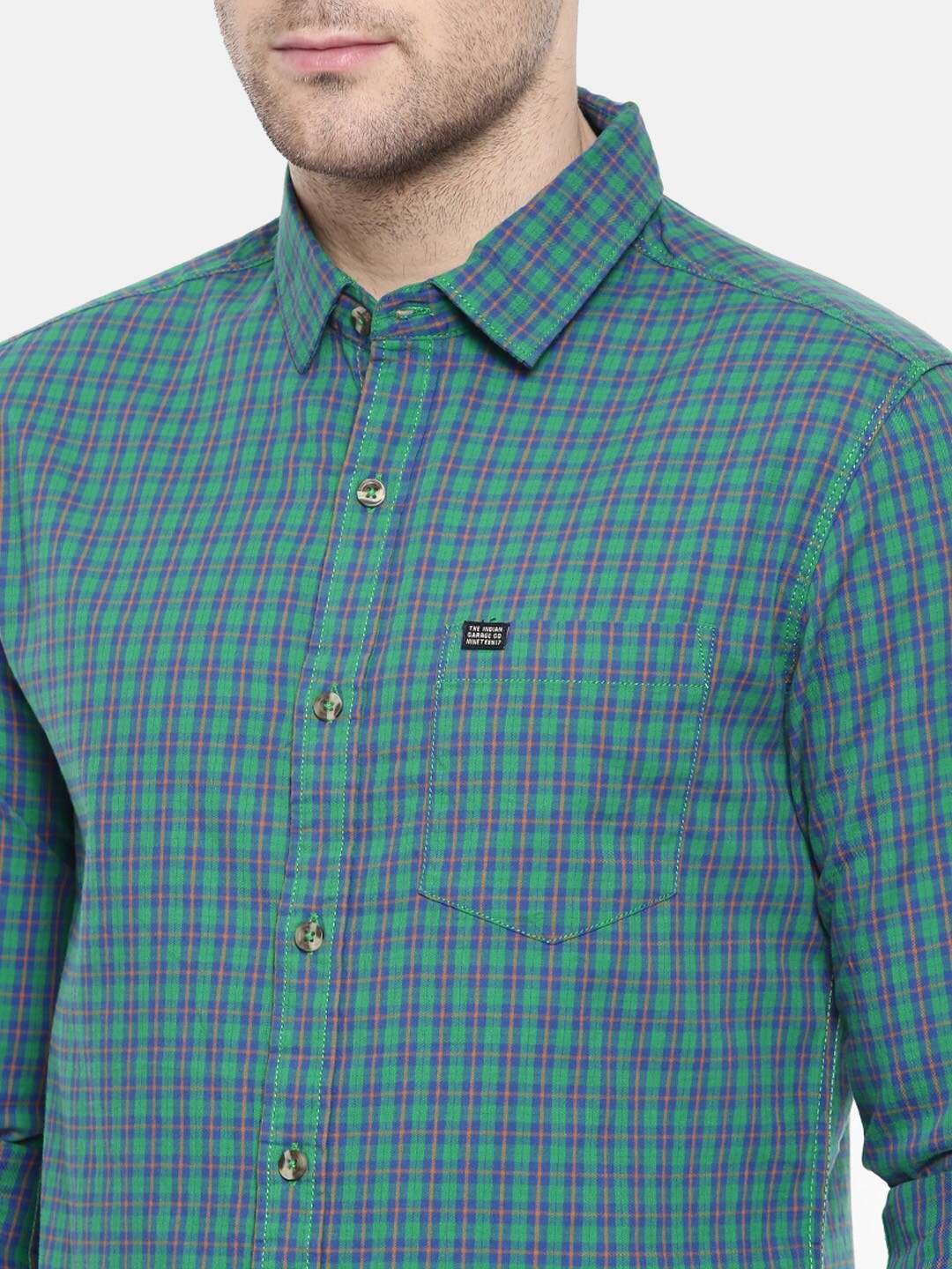 Shop Men Casual Checked Shirt Online.