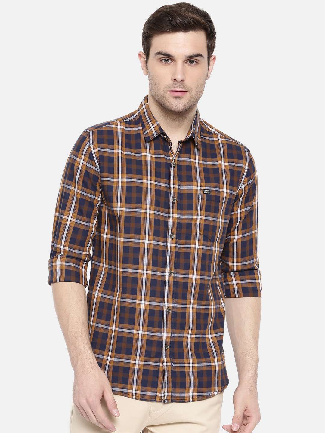 Shop Men Casual Checked Shirt Online.