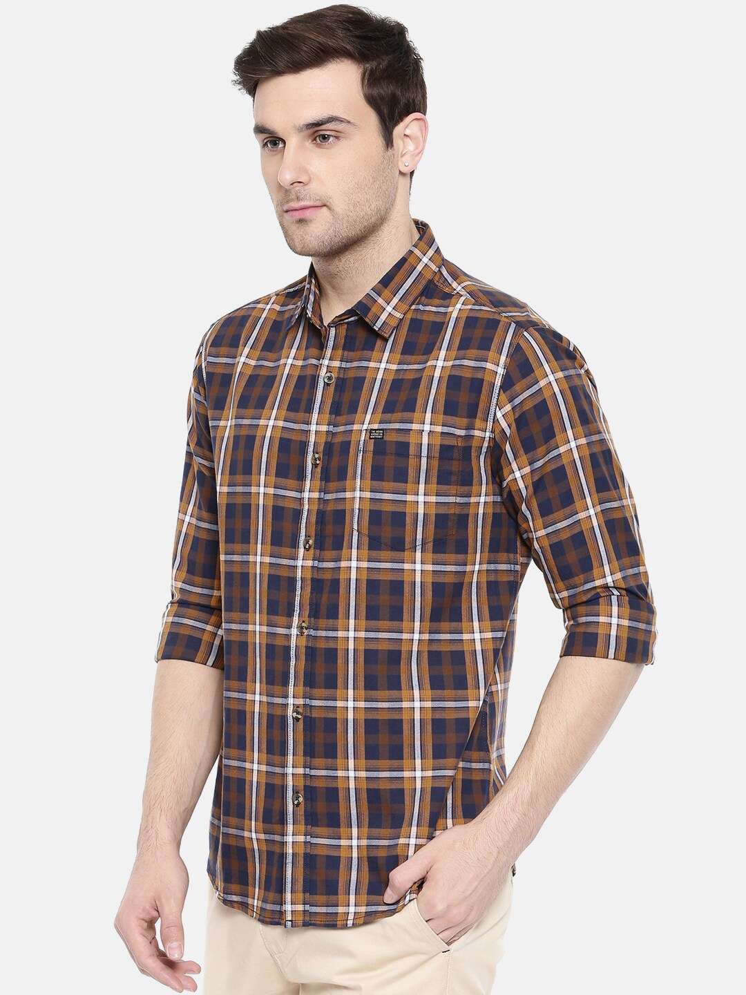 Shop Men Casual Checked Shirt Online.