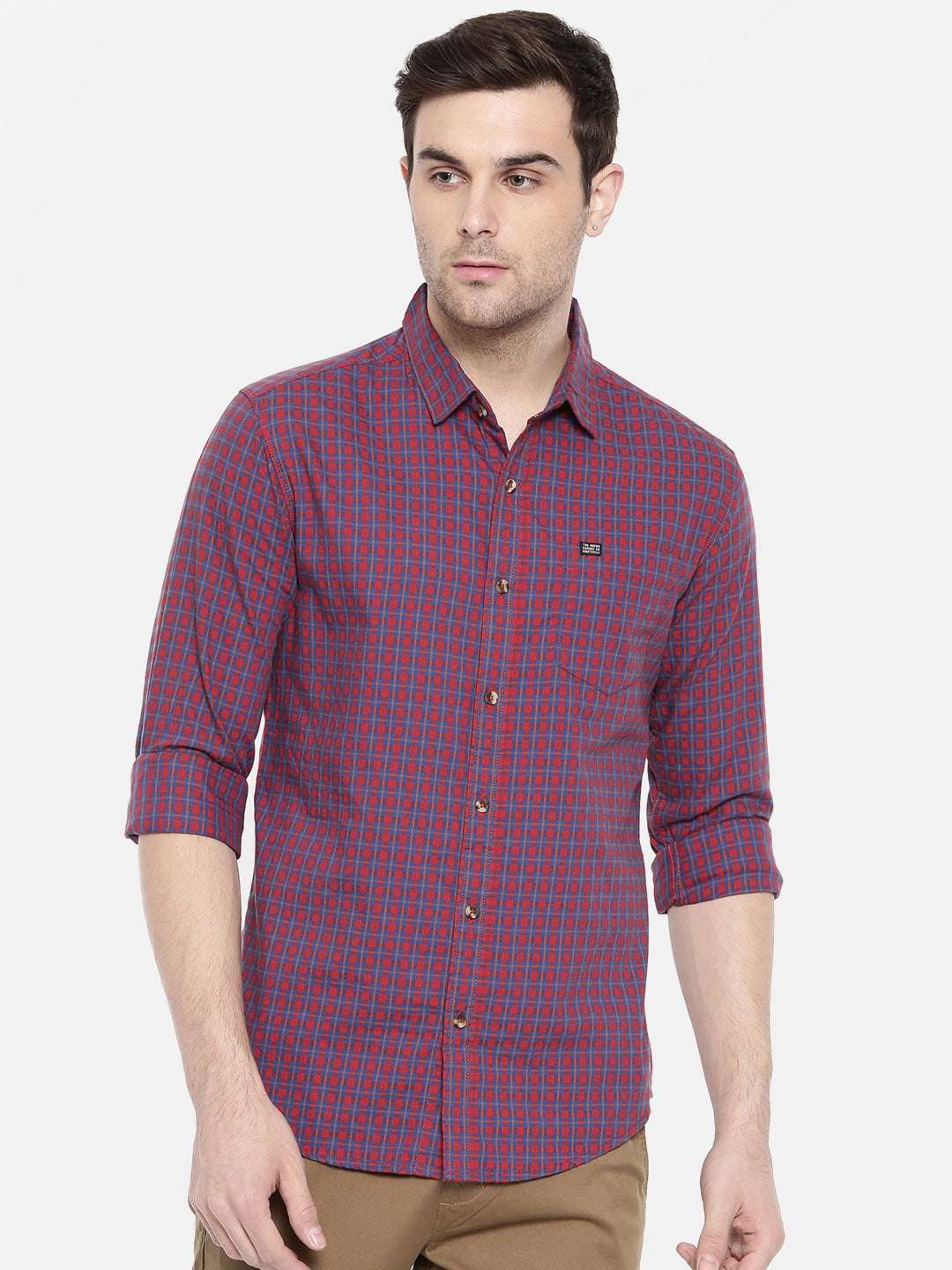 Shop Men Casual Checked Shirt Online.