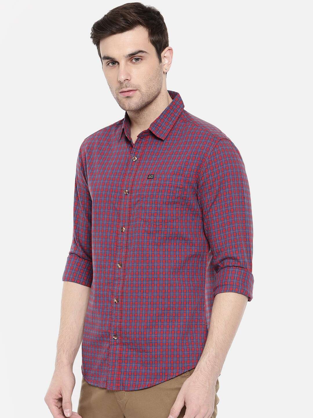 Shop Men Casual Checked Shirt Online.