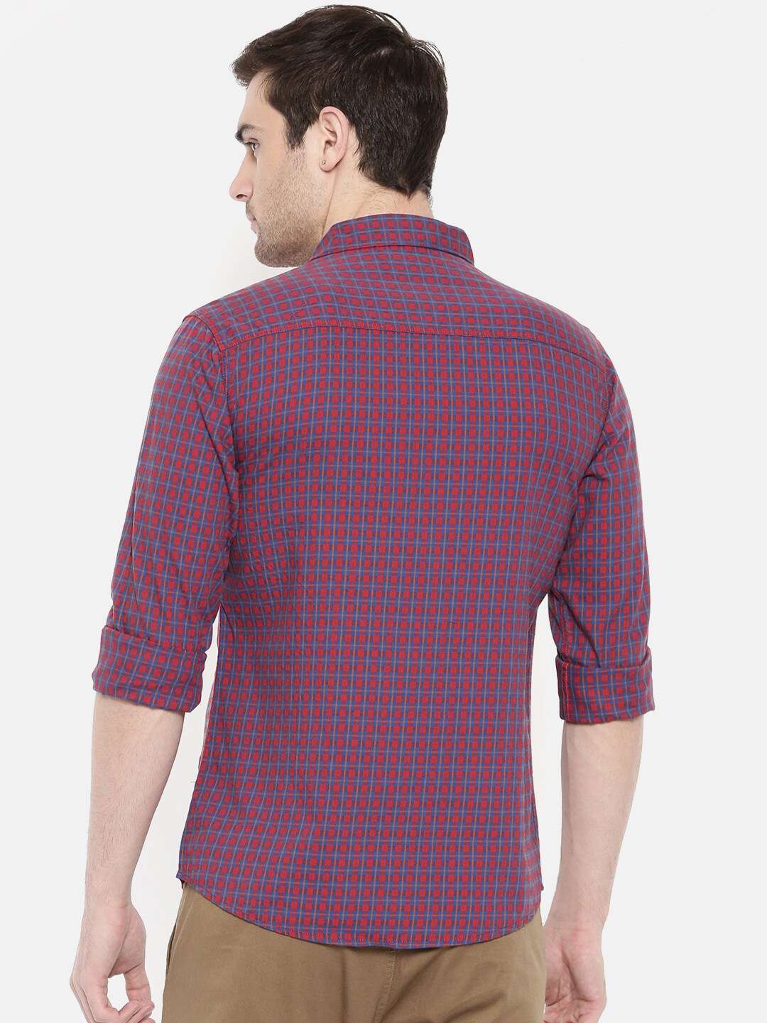 Shop Men Casual Checked Shirt Online.