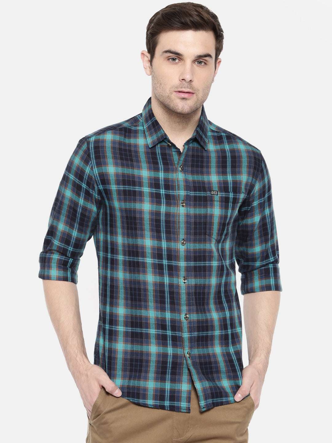 Shop Men Casual Checked Shirt Online.