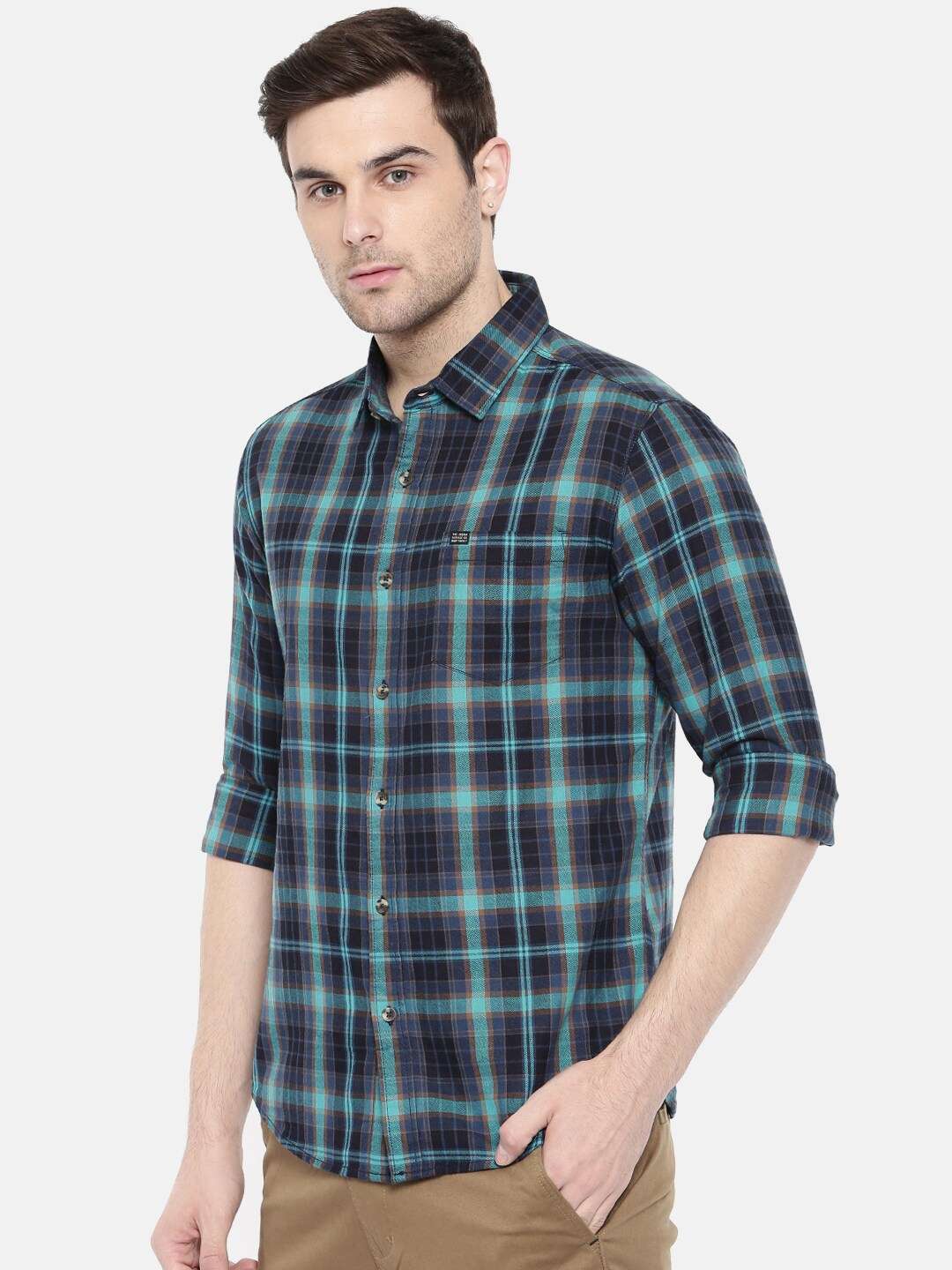 Shop Men Casual Checked Shirt Online.