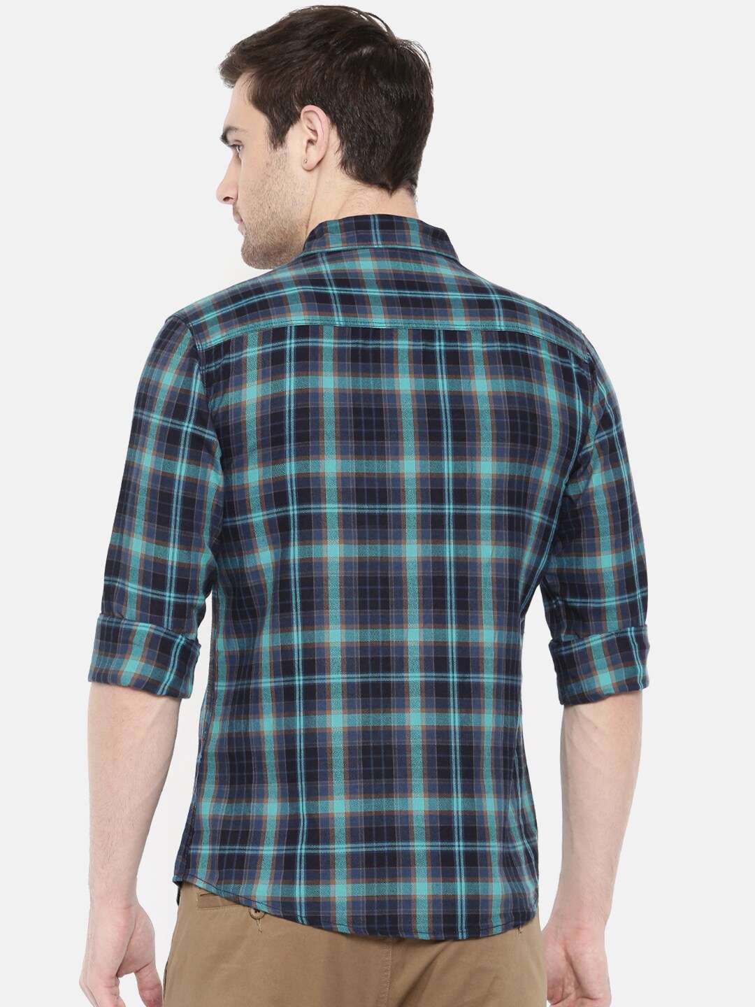 Shop Men Casual Checked Shirt Online.