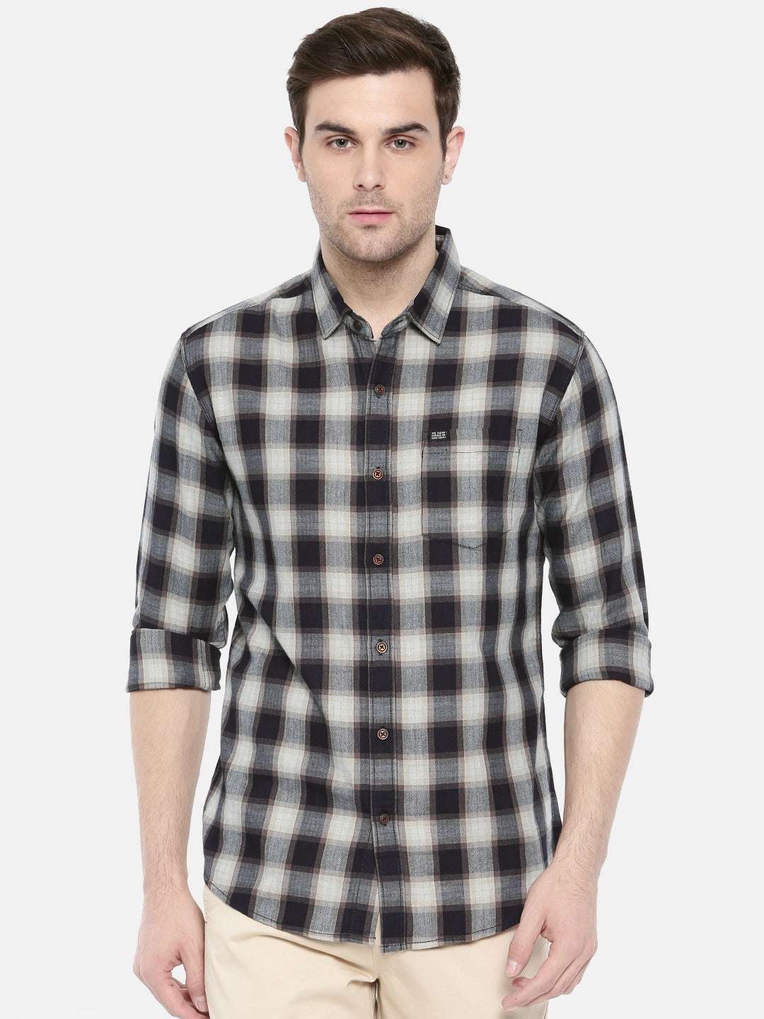 Shop Men Casual Checked Shirt Online.