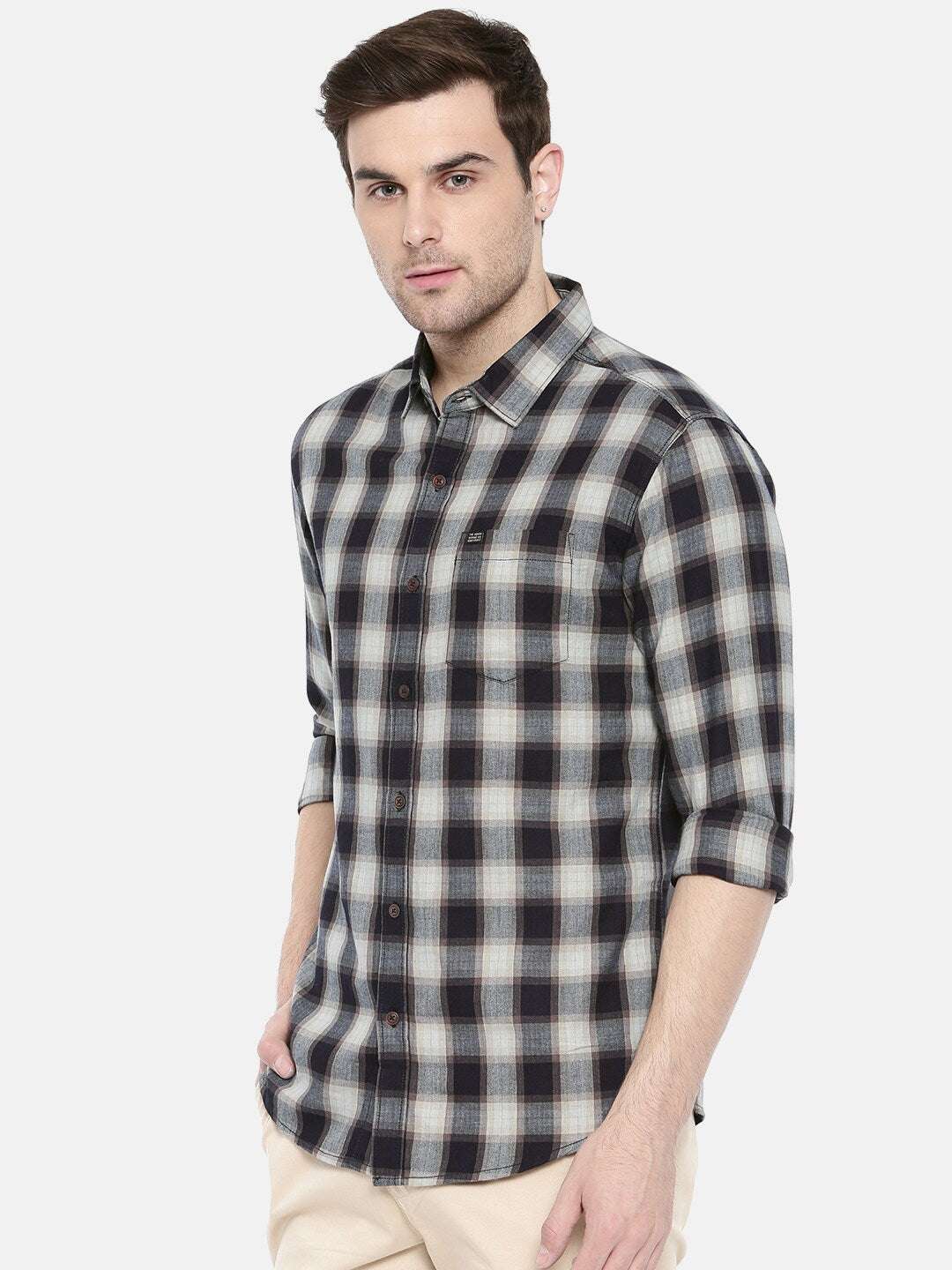 Shop Men Casual Checked Shirt Online.