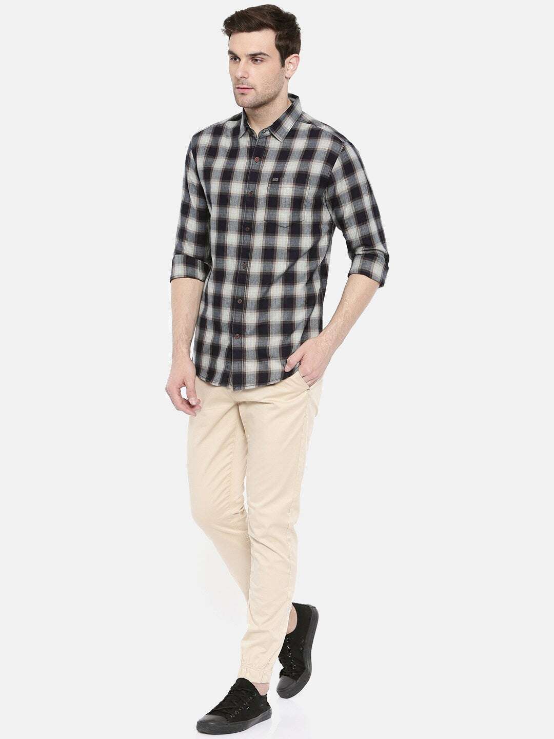 Shop Men Casual Checked Shirt Online.