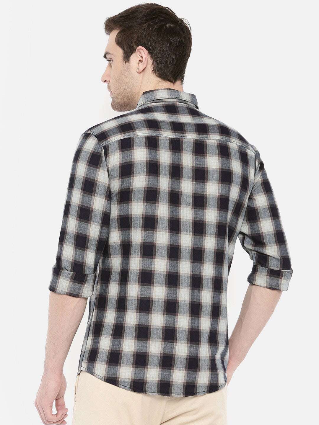 Shop Men Casual Checked Shirt Online.