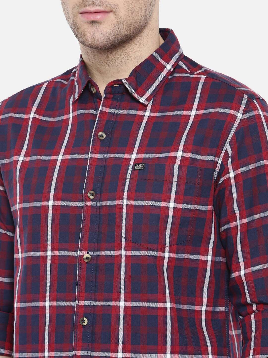 Shop Men Casual Checked Shirt Online.