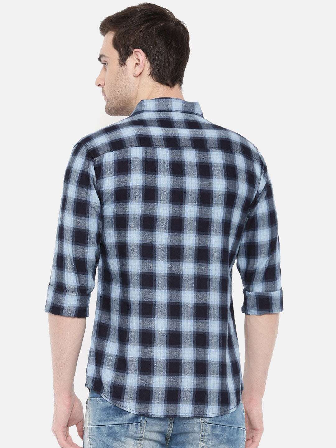 Shop Men Casual Checked Shirt Online.