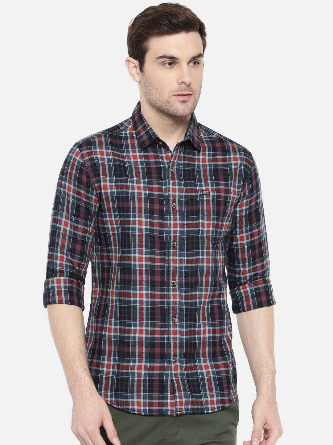 Shop Men Casual Checked Shirt Online.