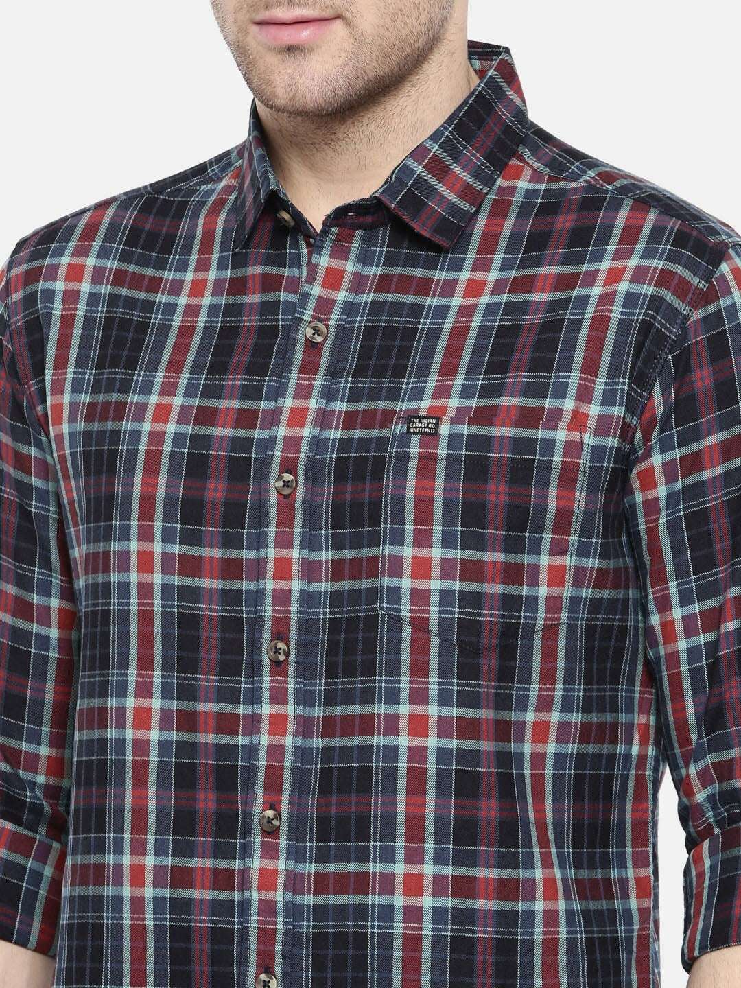 Shop Men Casual Checked Shirt Online.