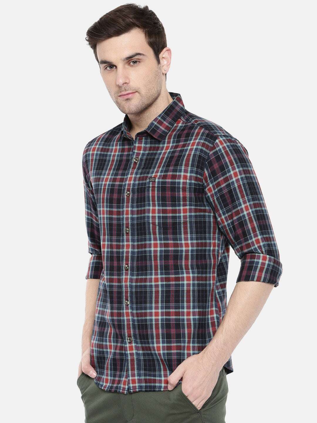 Shop Men Casual Checked Shirt Online.