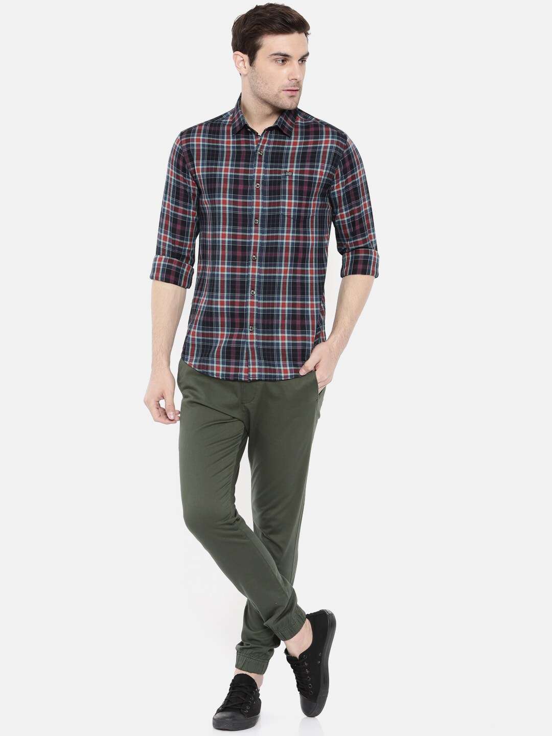 Shop Men Casual Checked Shirt Online.