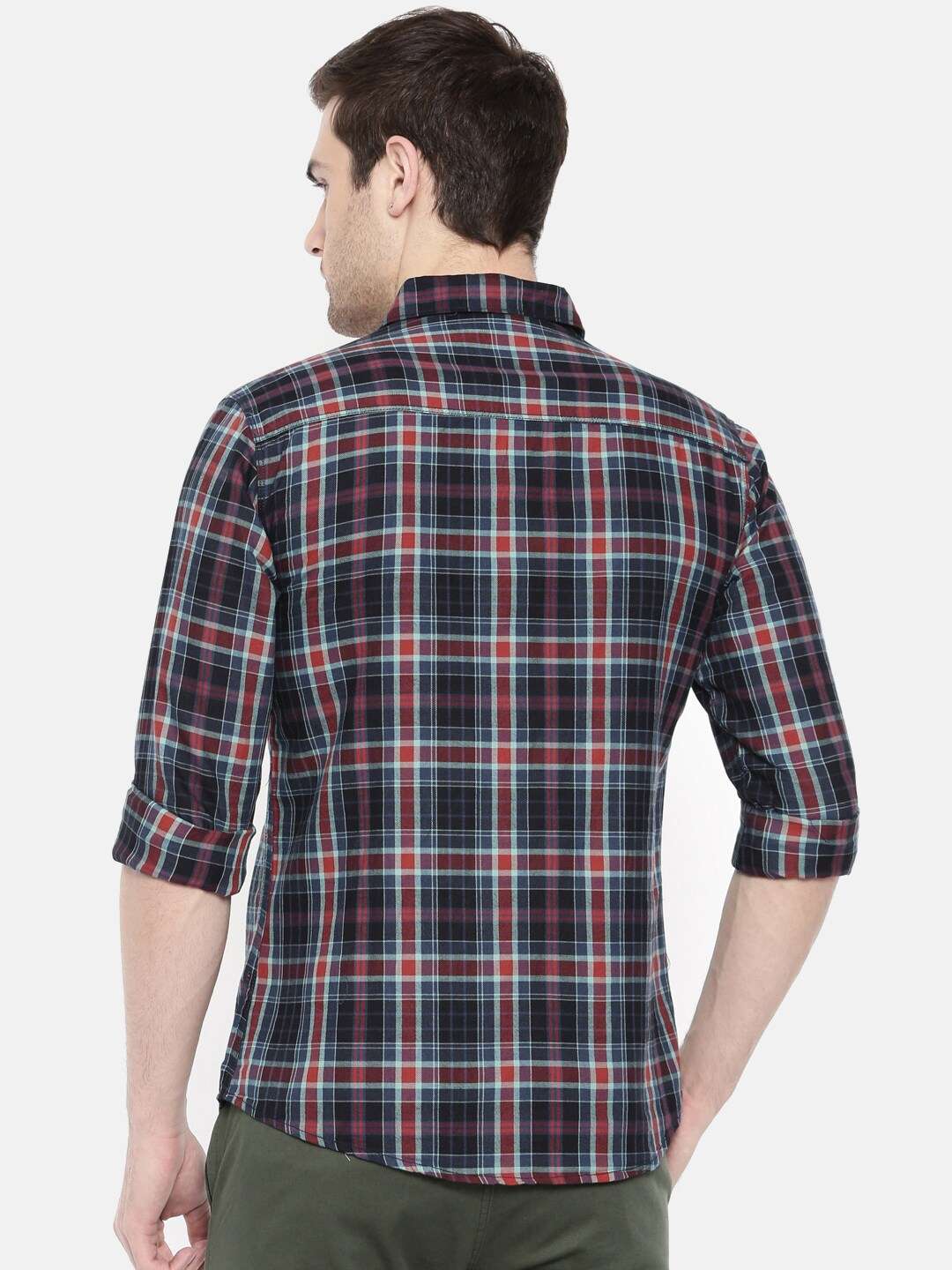 Shop Men Casual Checked Shirt Online.