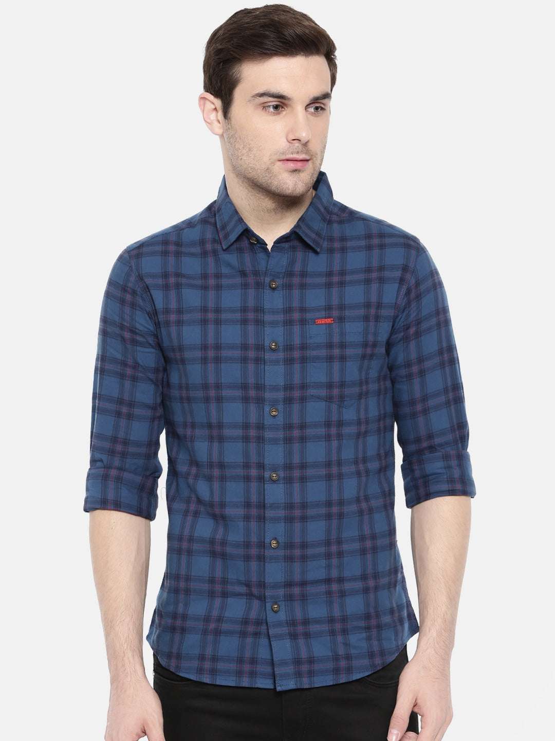 Shop Men Casual Checked Shirt Online.