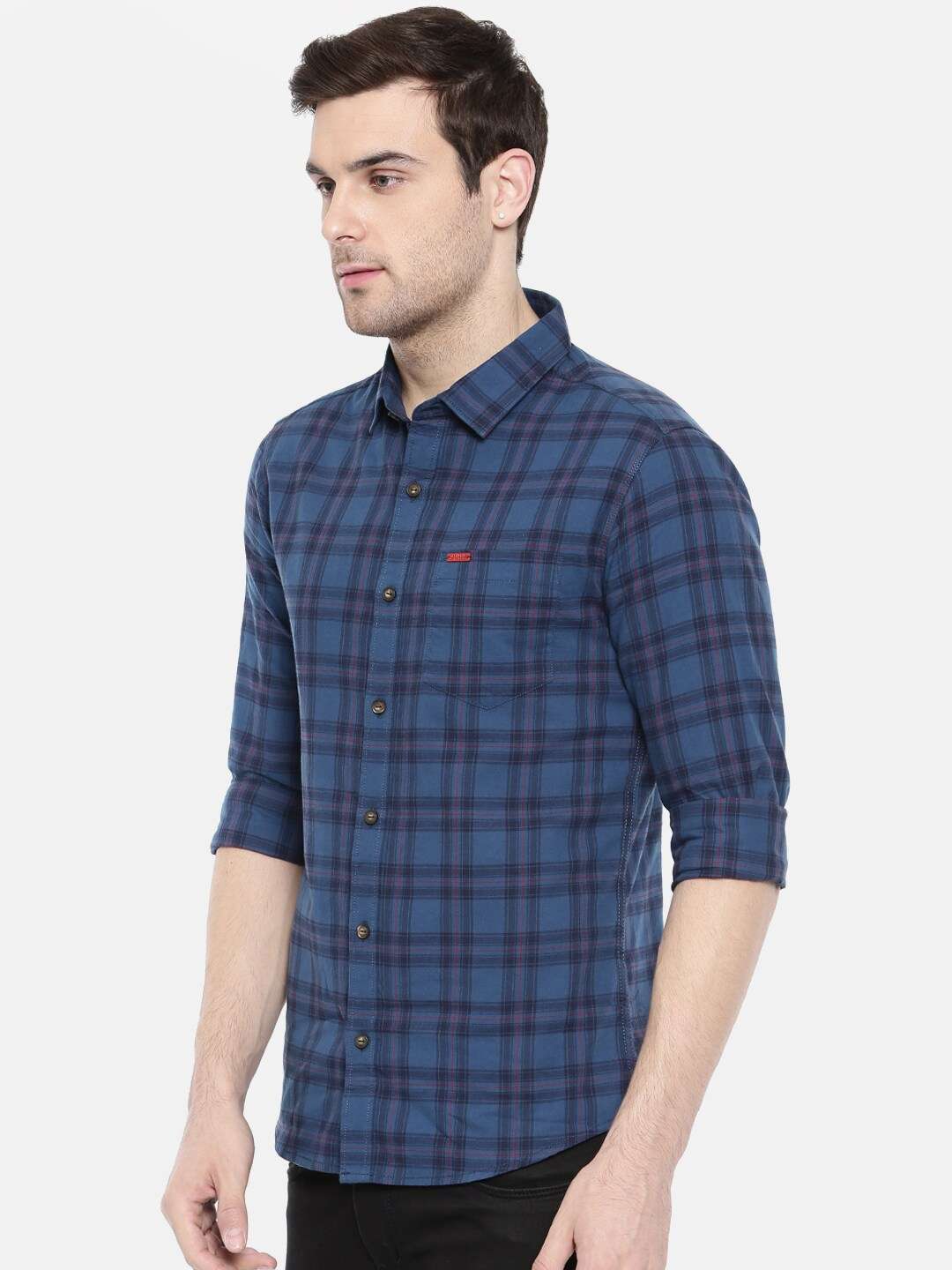 Shop Men Casual Checked Shirt Online.