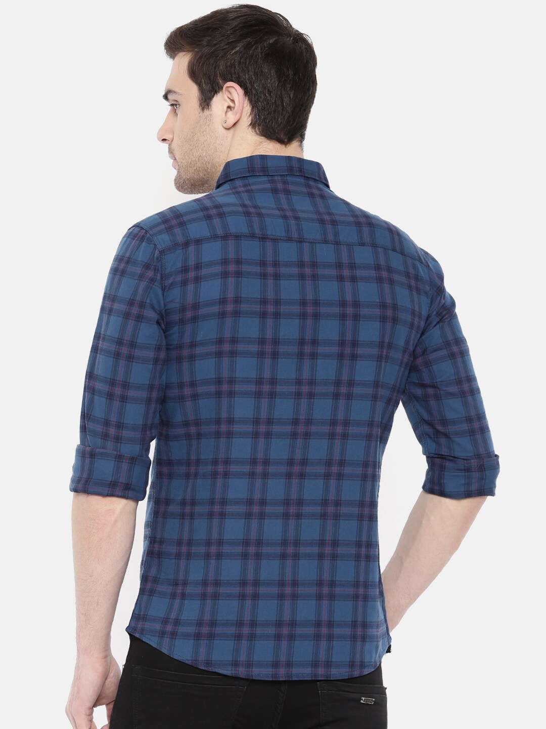 Shop Men Casual Checked Shirt Online.