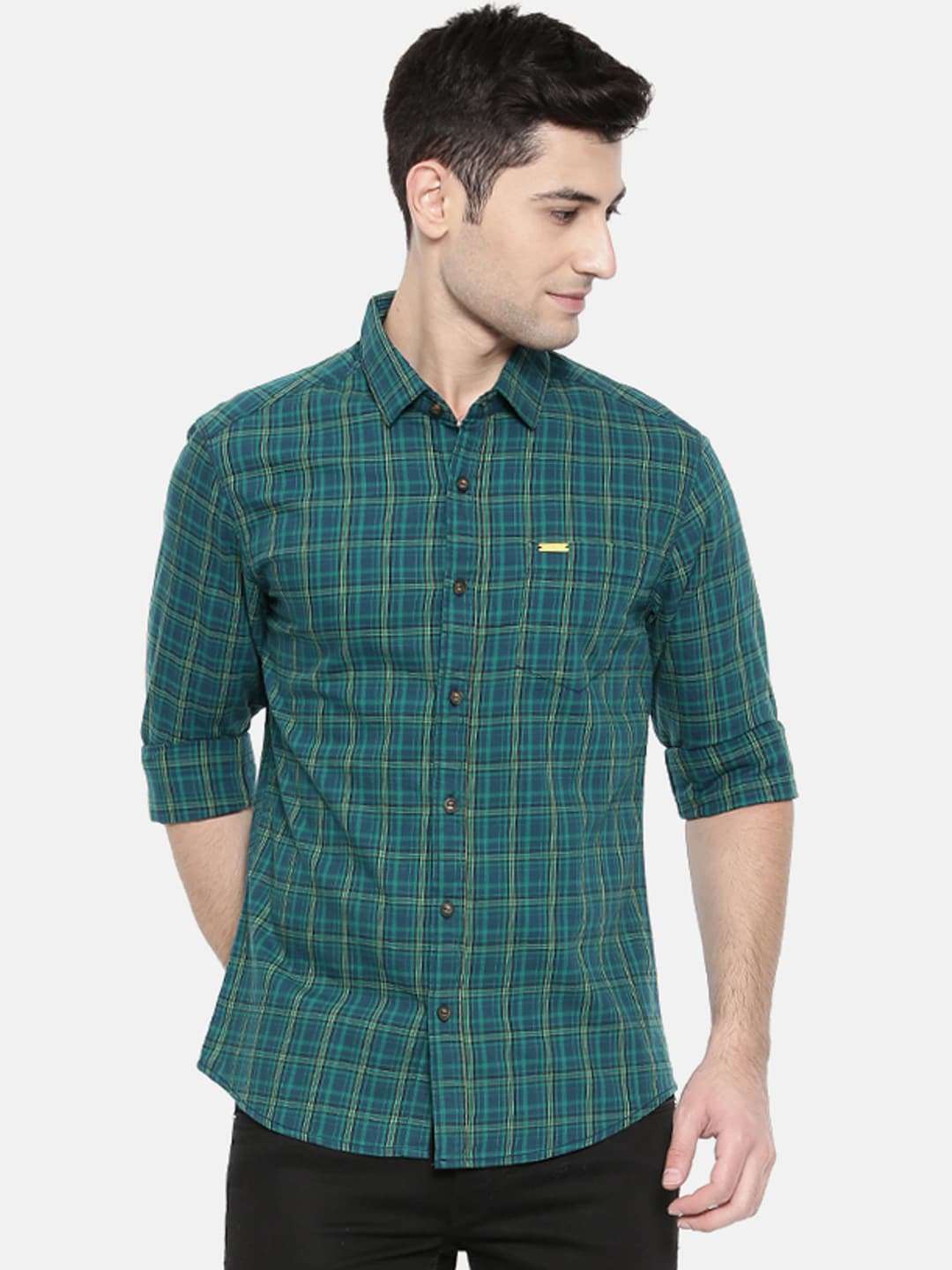 Shop Men Casual Checked Shirt Online.