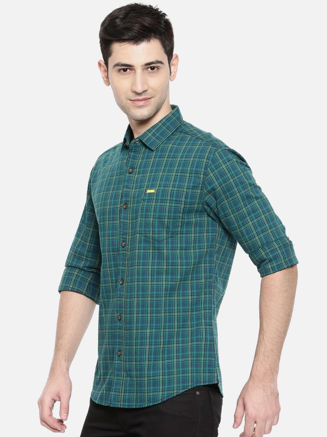 Shop Men Casual Checked Shirt Online.