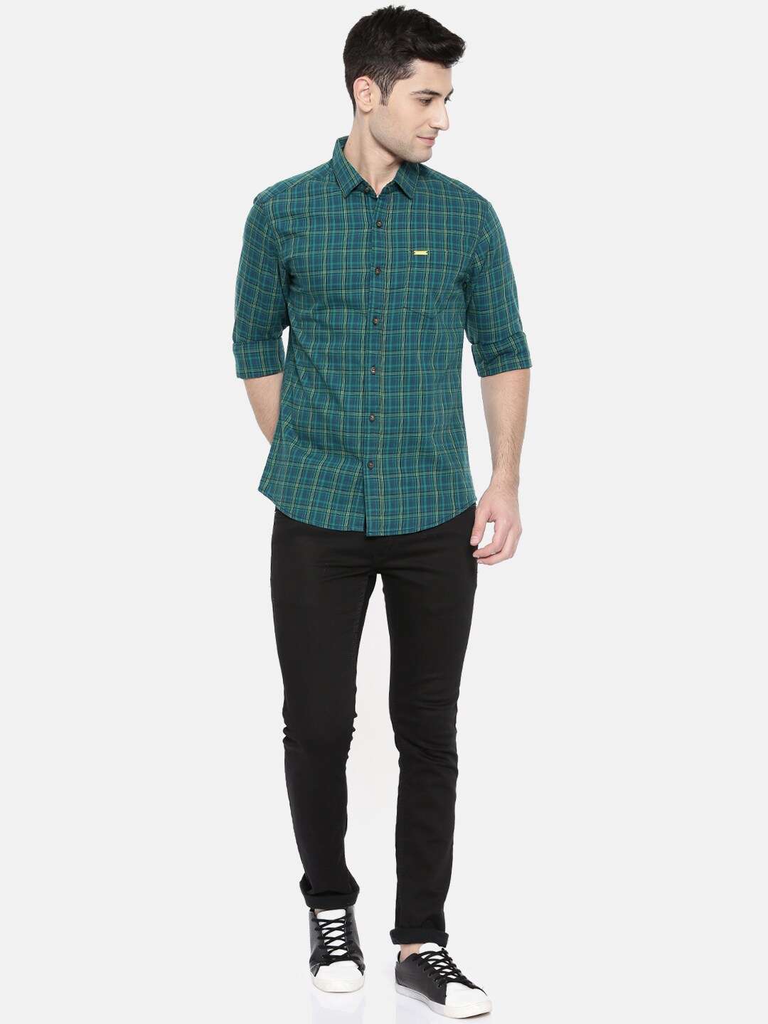 Shop Men Casual Checked Shirt Online.