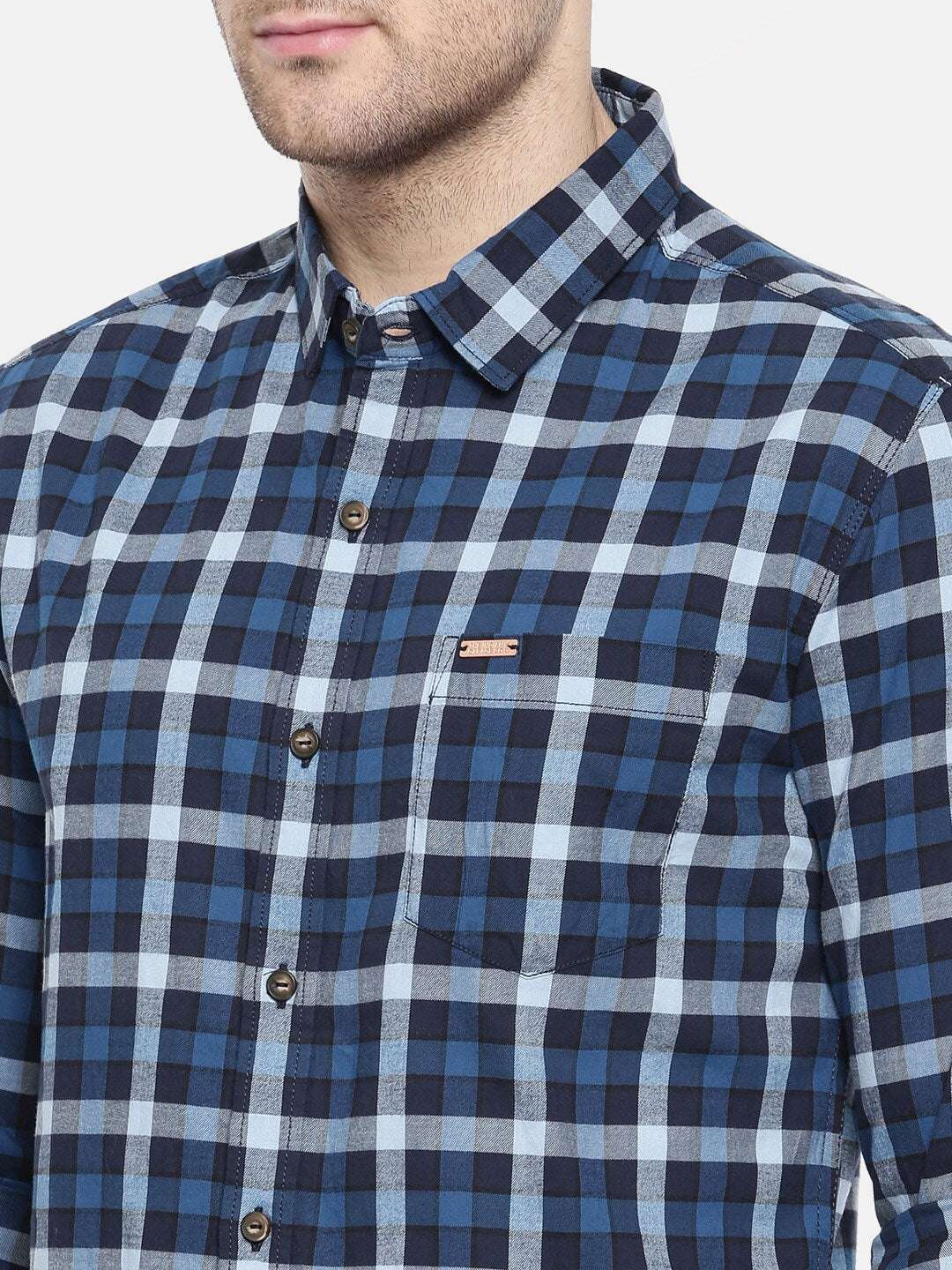 Shop Men Casual Checked Shirt Online.