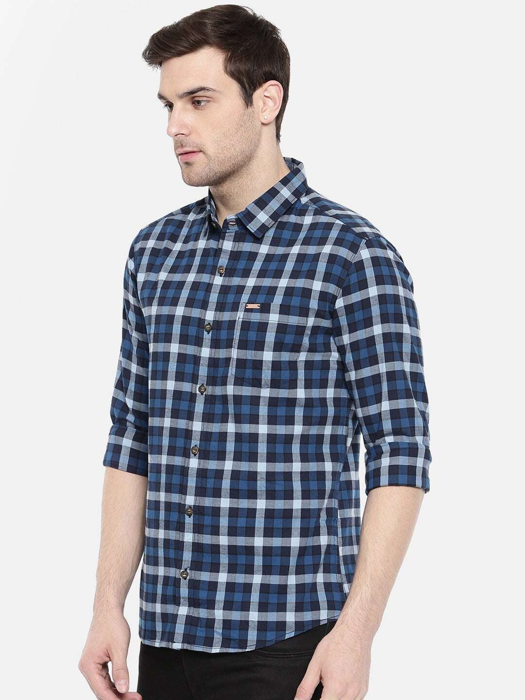 Shop Men Casual Checked Shirt Online.