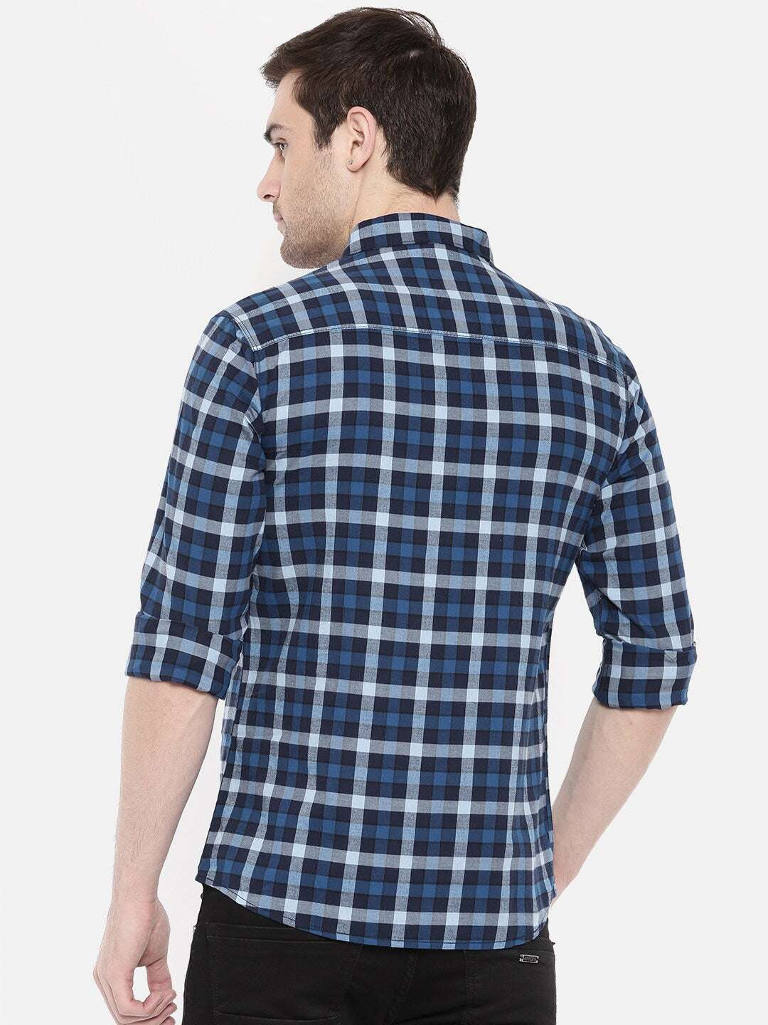 Shop Men Casual Checked Shirt Online.