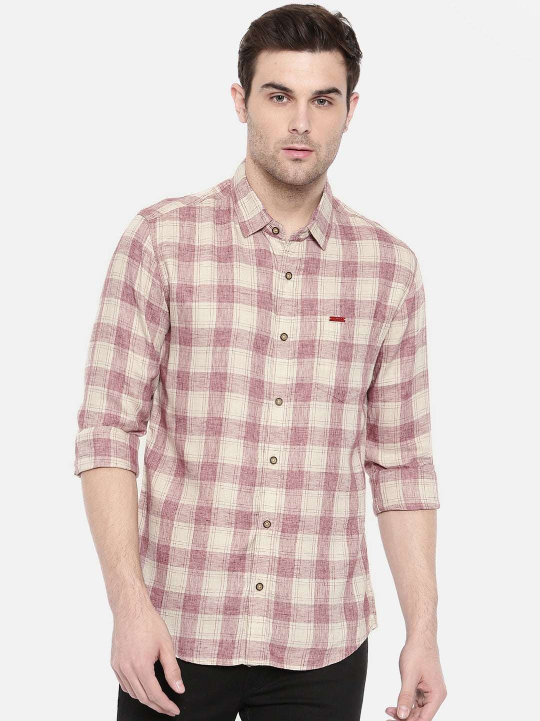 Shop Men Casual Checked Shirt Online.