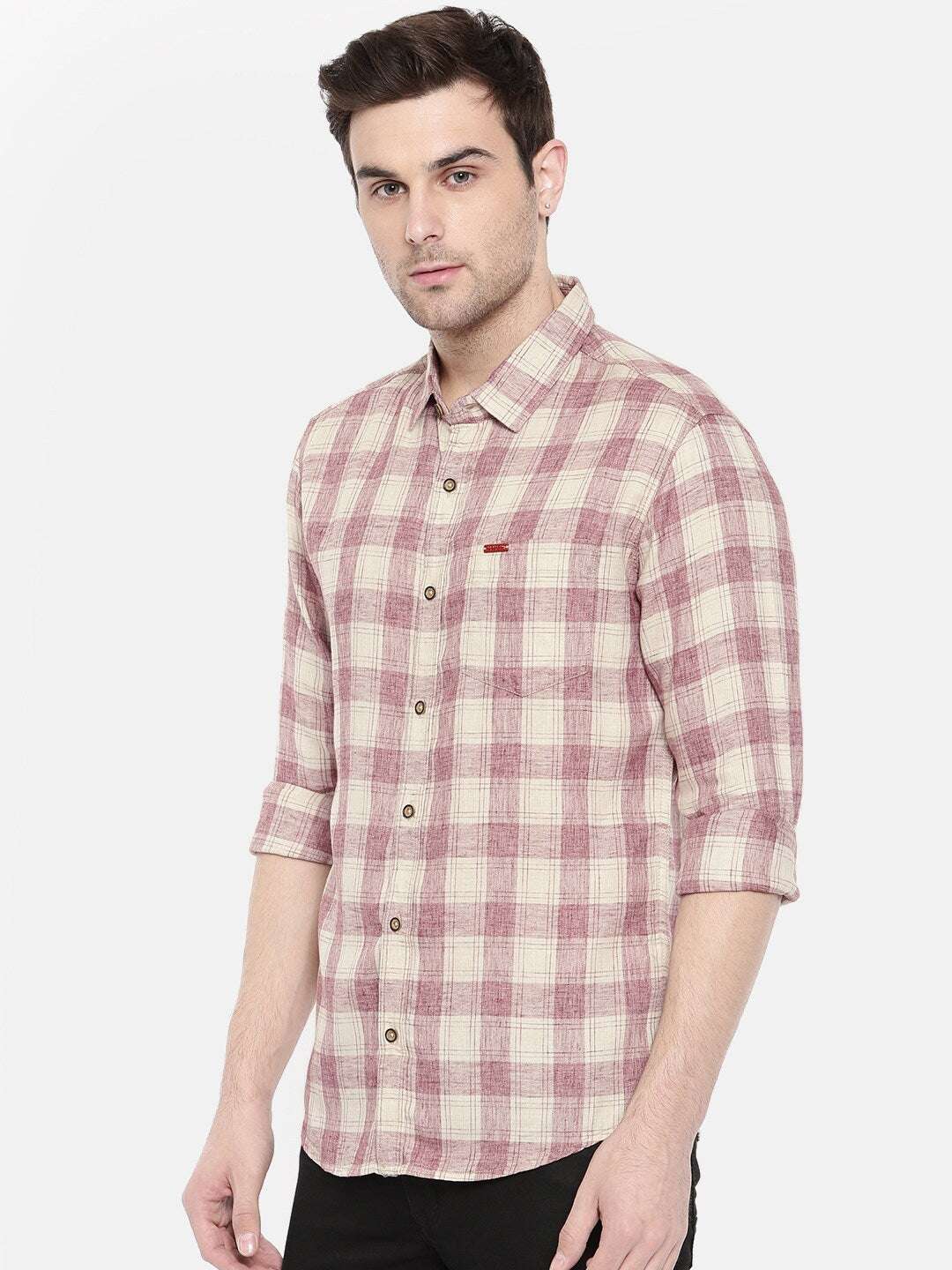 Shop Men Casual Checked Shirt Online.