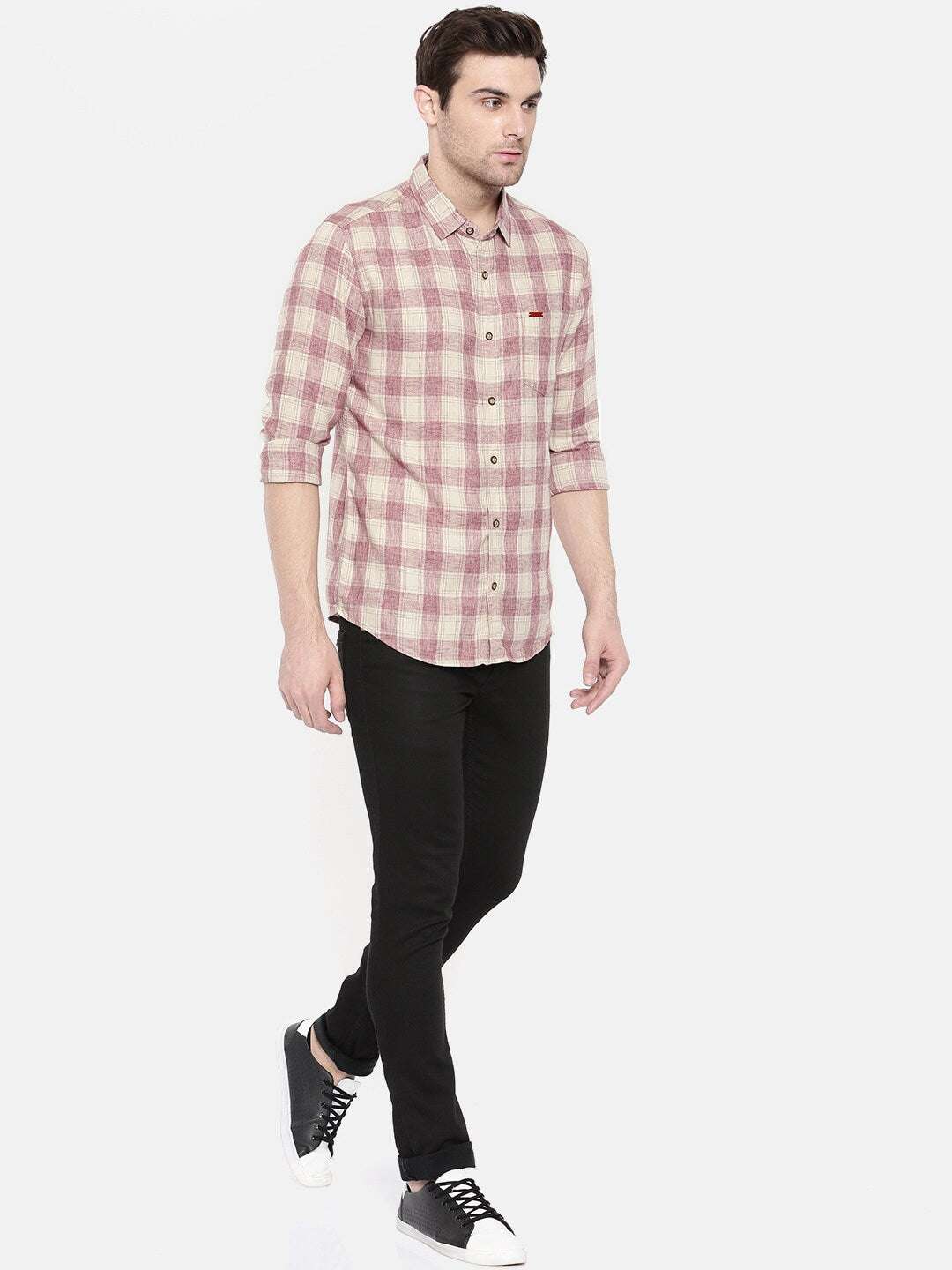 Shop Men Casual Checked Shirt Online.