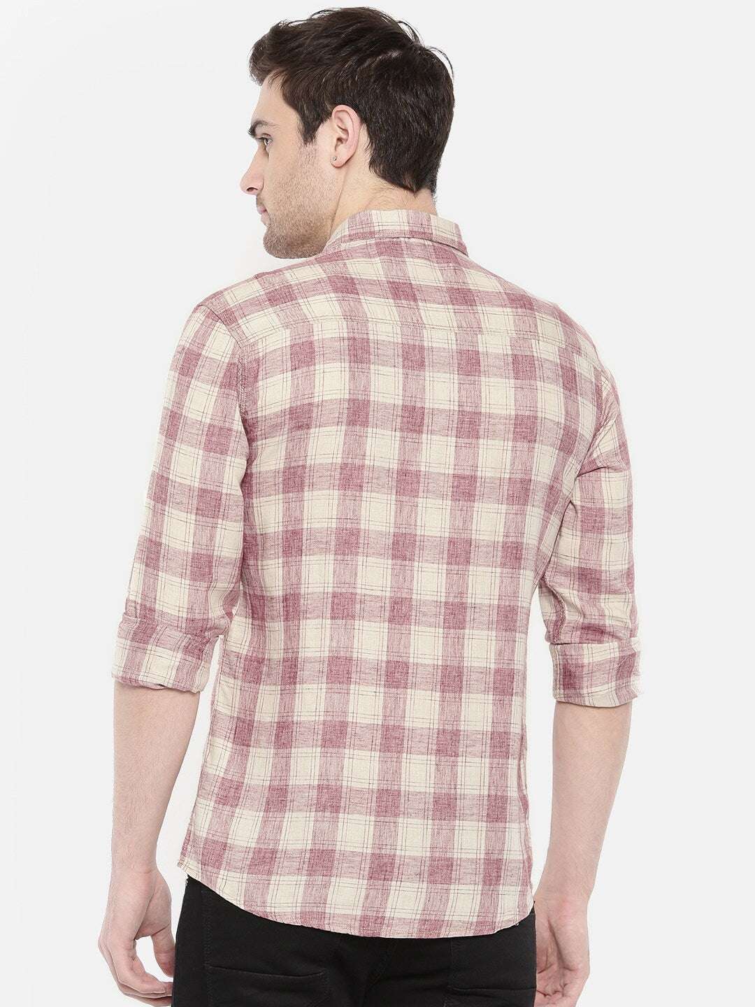 Shop Men Casual Checked Shirt Online.