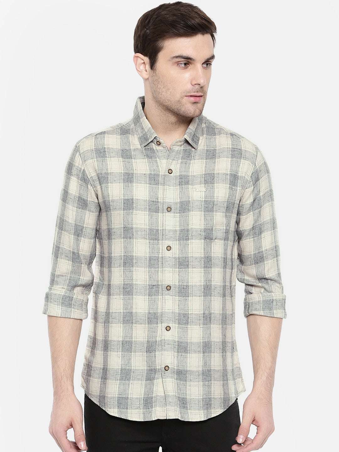 Shop Men Casual Checked Shirt Online.