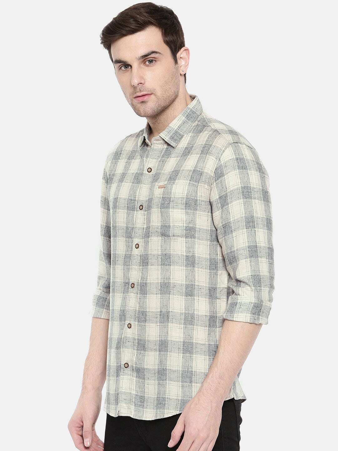 Shop Men Casual Checked Shirt Online.