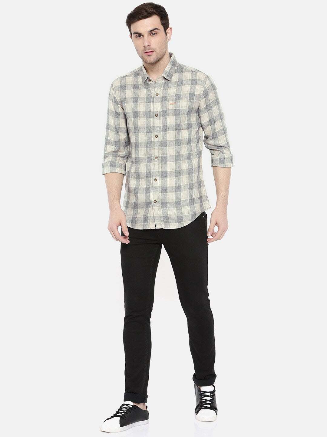 Shop Men Casual Checked Shirt Online.