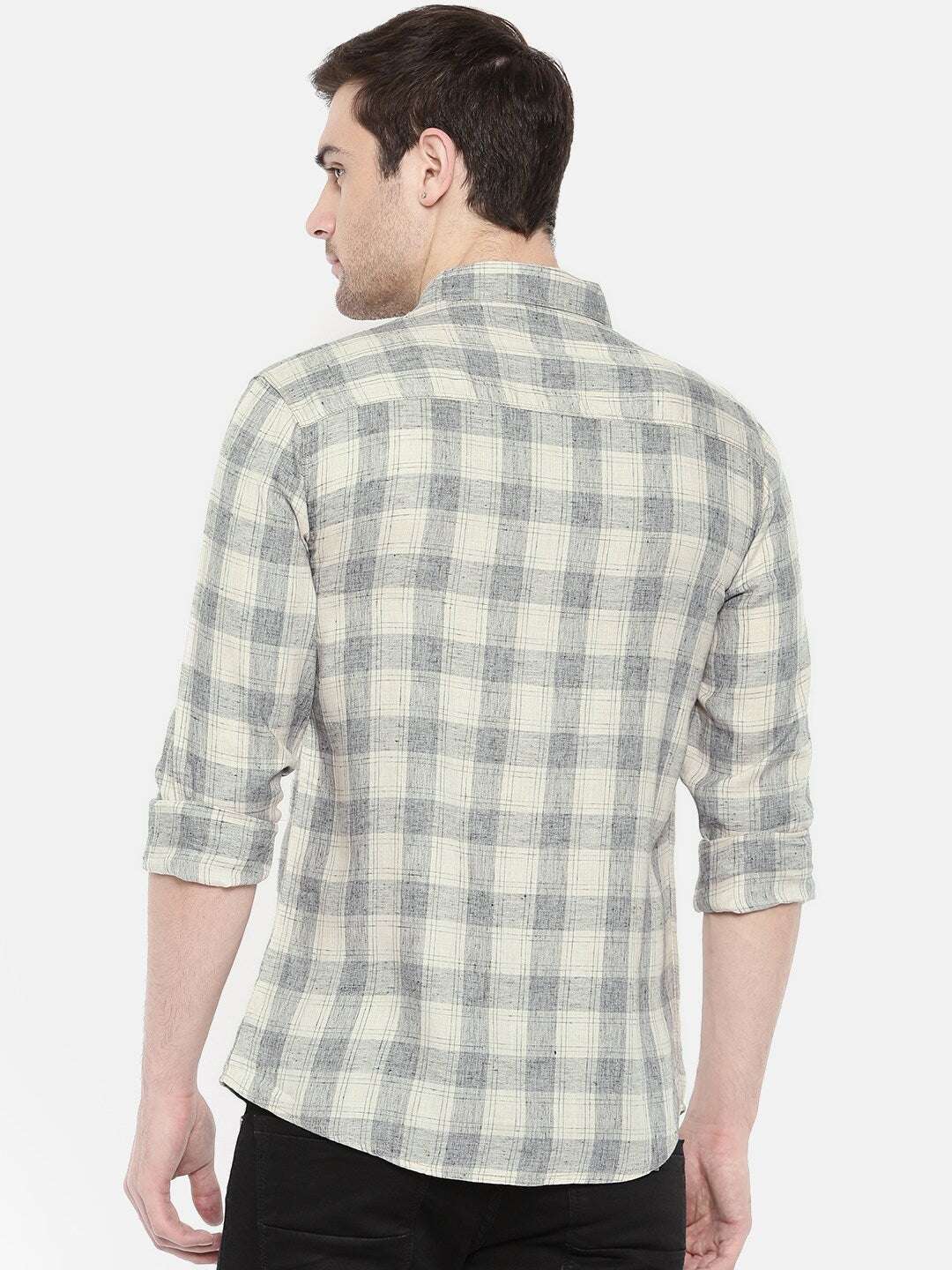 Shop Men Casual Checked Shirt Online.