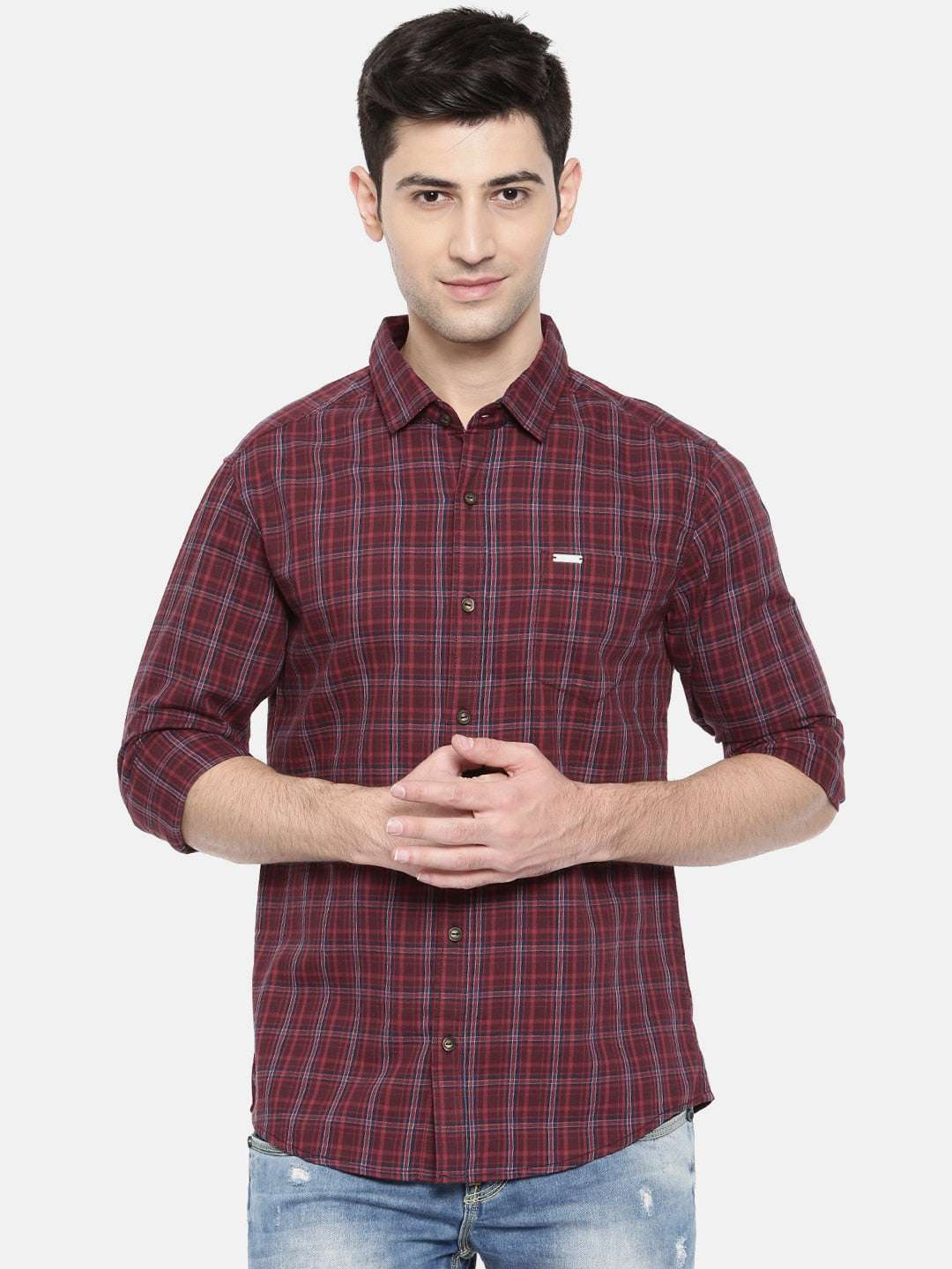 Shop Men Casual Checked Shirt Online.