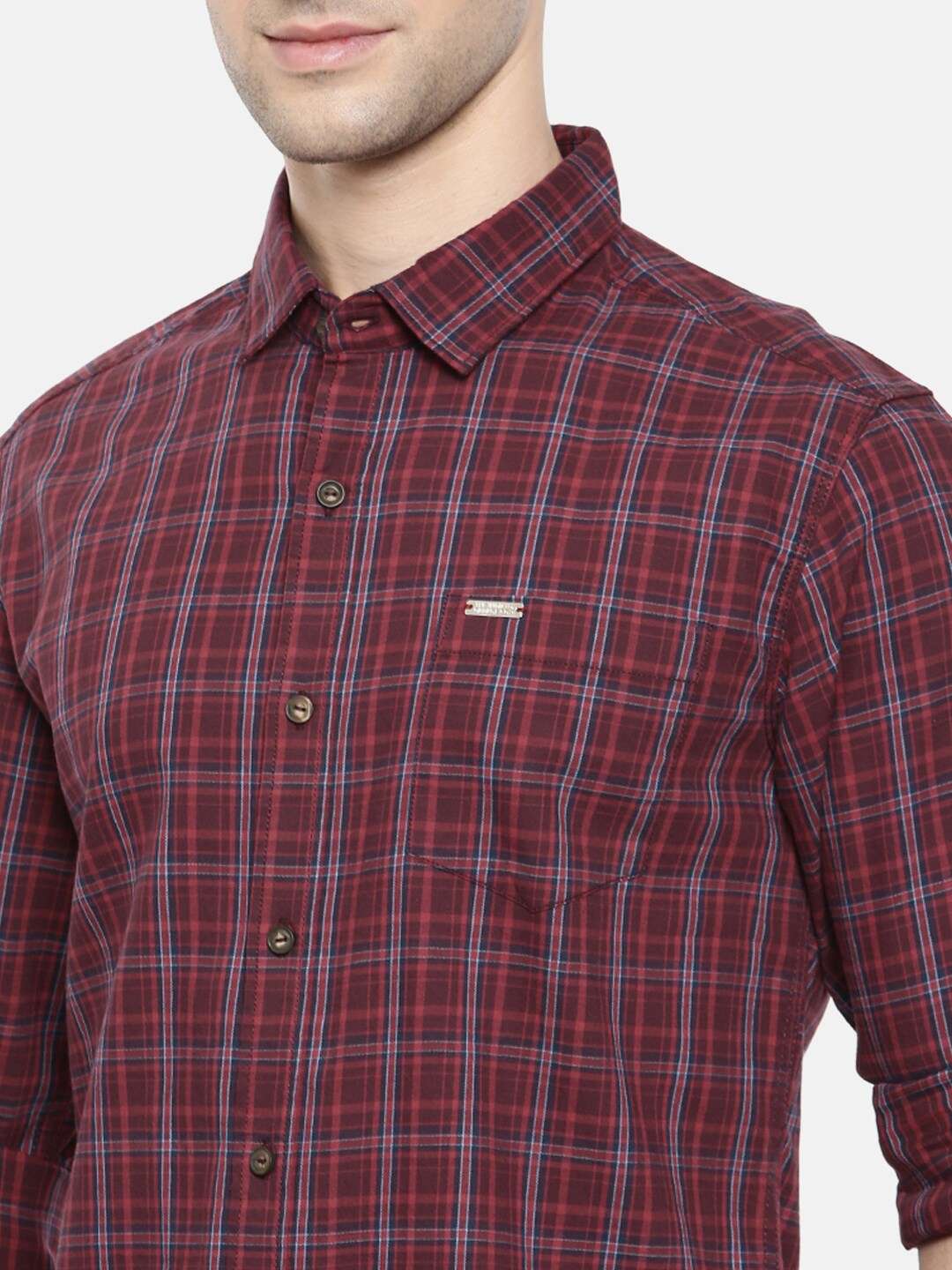 Shop Men Casual Checked Shirt Online.