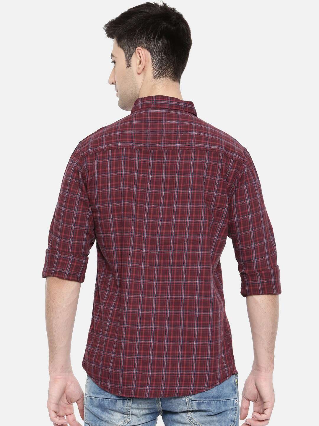 Shop Men Casual Checked Shirt Online.