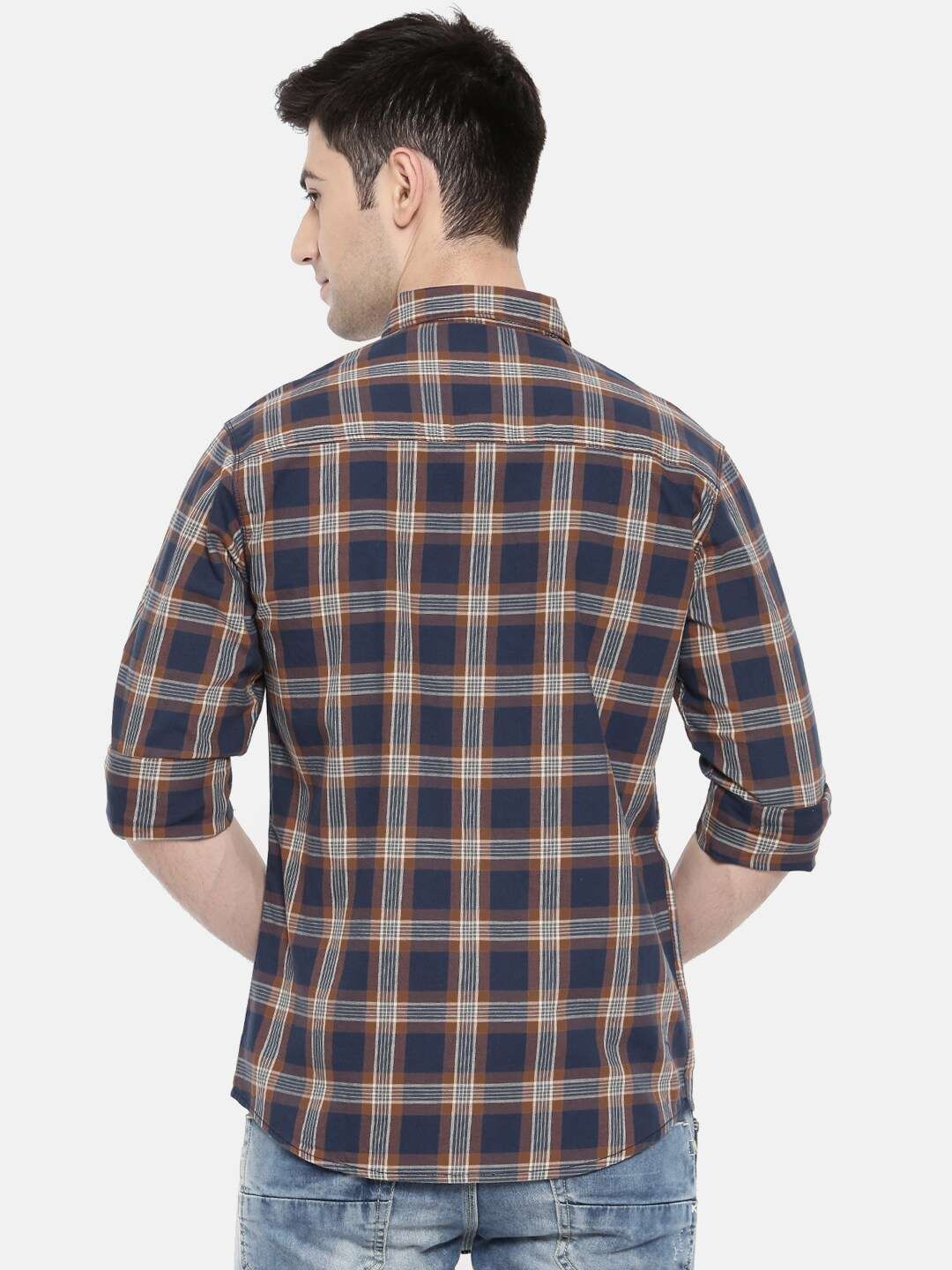 Shop Men Casual Checked Shirt Online.