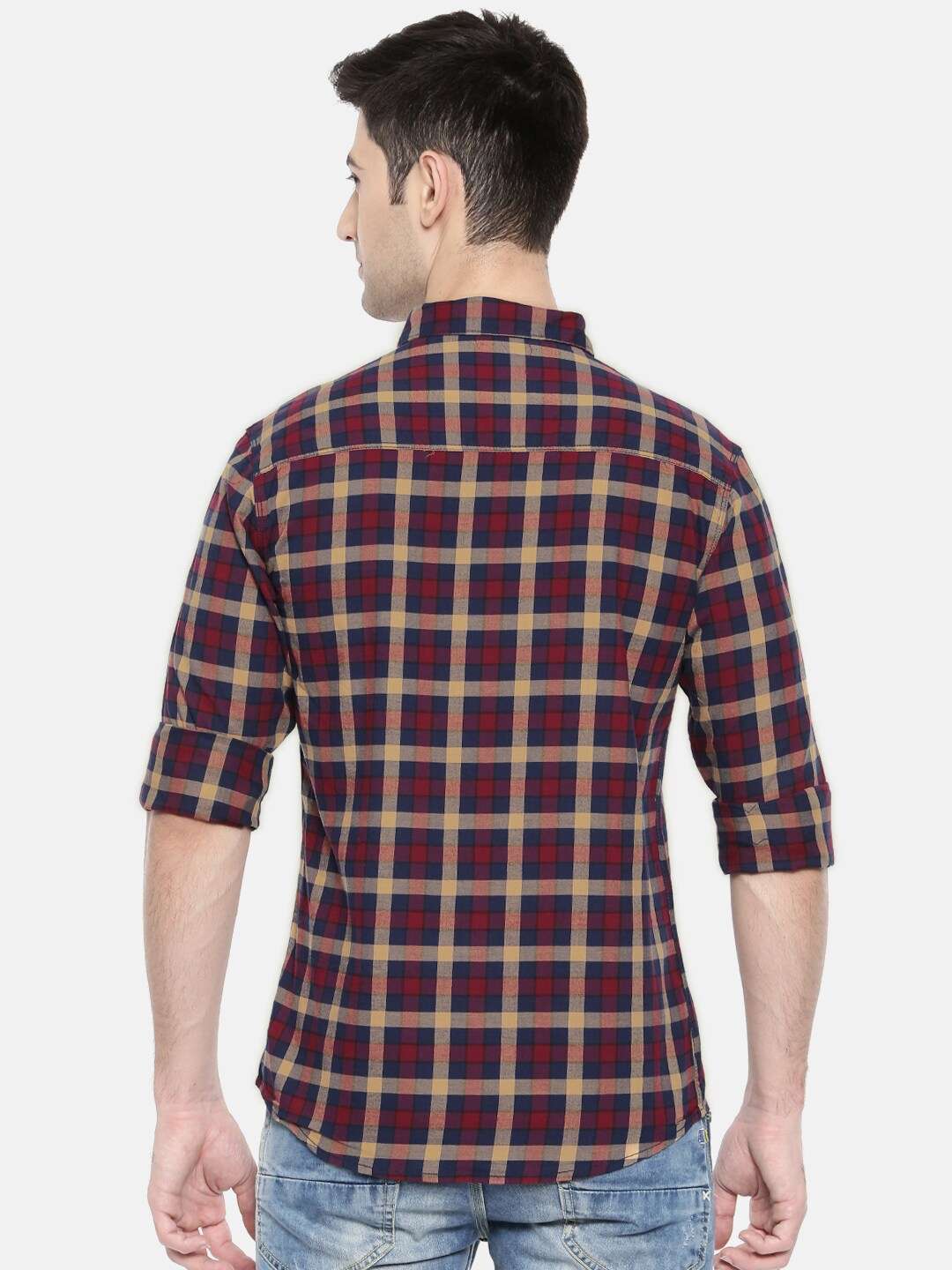 Shop Men Casual Checked Shirt Online.