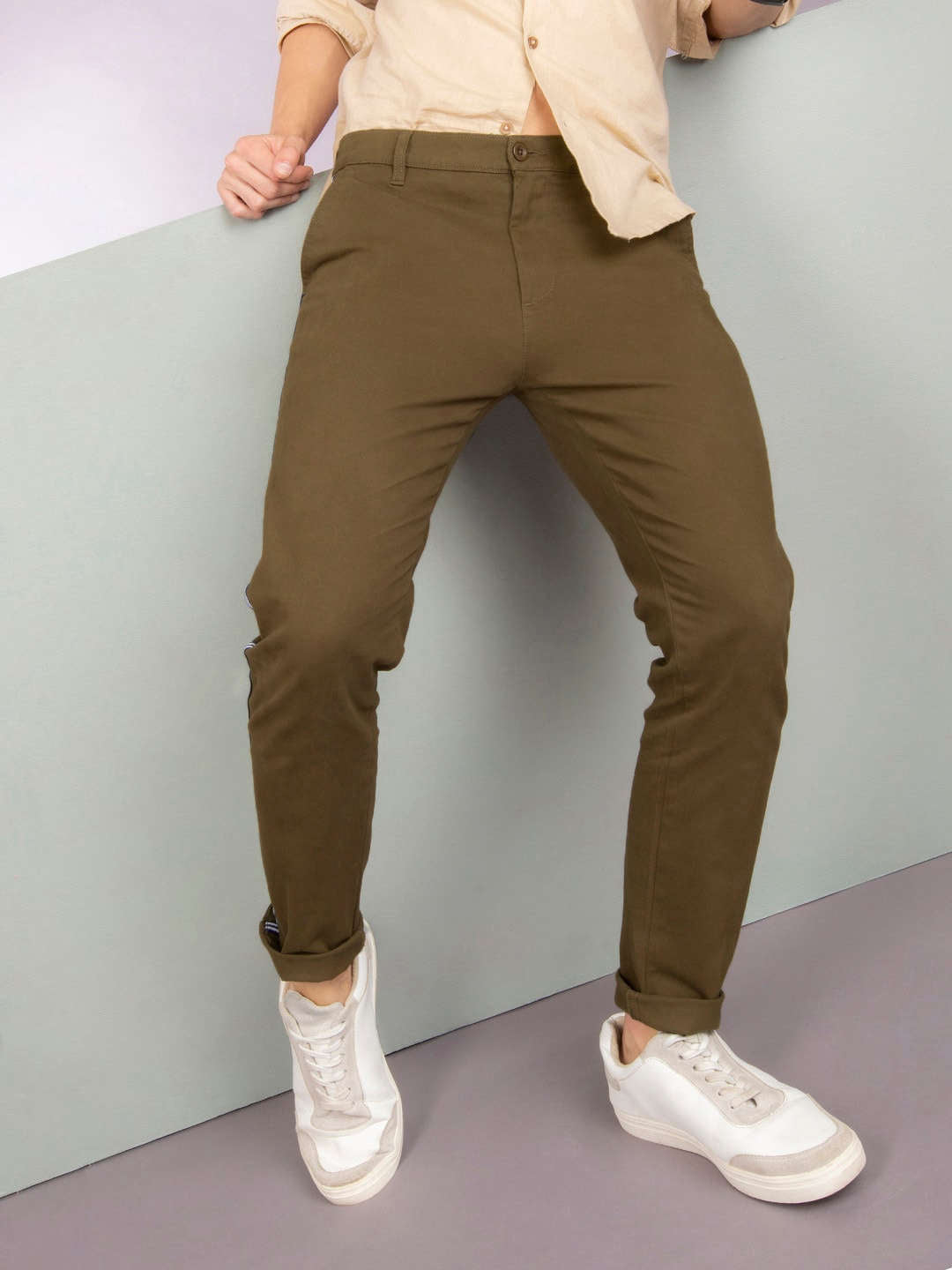 Shop Men Solid Chino Online.