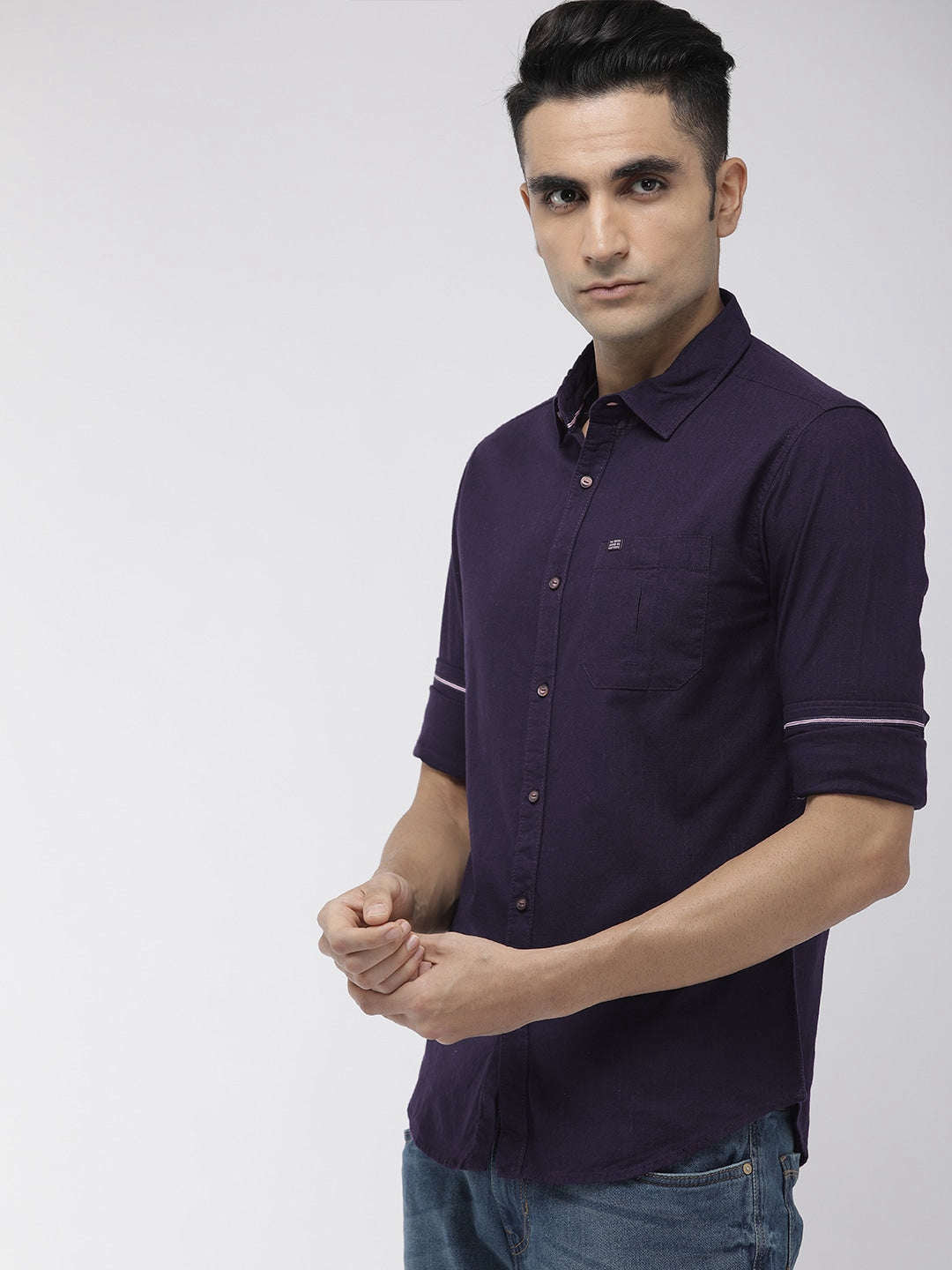 Shop Men Solid Casual Shirt Online.