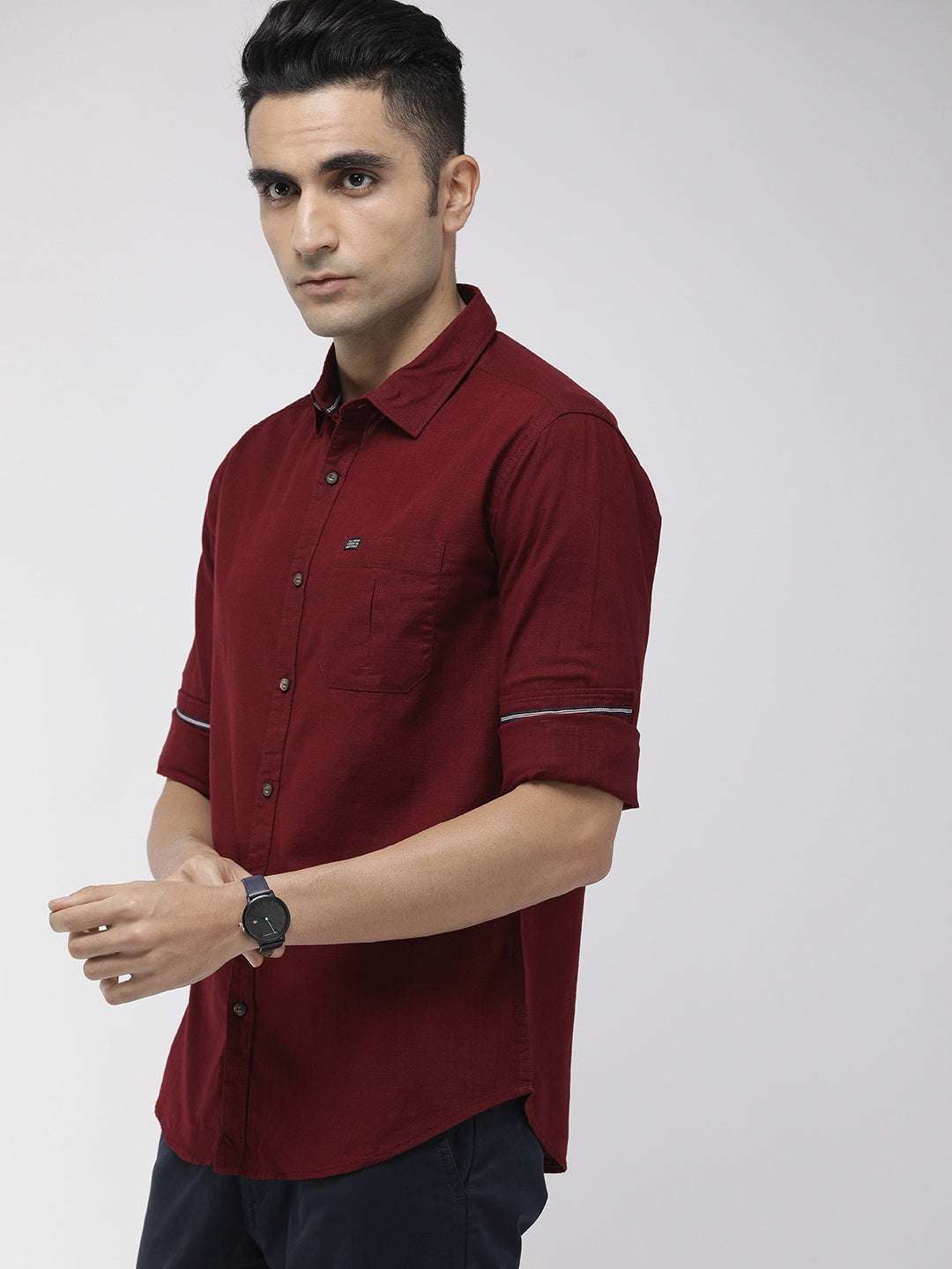 Shop Men Solid Casual Shirt Online.