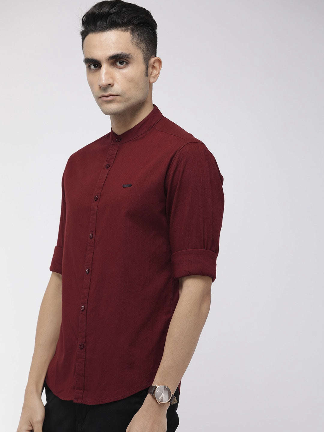 Shop Men Solid Casual Shirt Online.