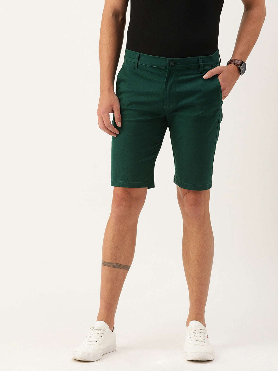 Shop Men Solid Casual Short Online.